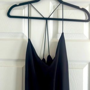 TOPSHOP handkerchief slip dress black US 10